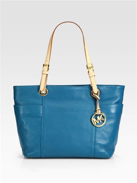 michael kors turquoise and tan bag|michael kors totes.